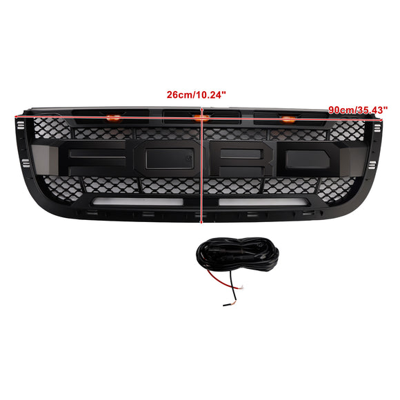 Ford Ranger 2001-2003 Front Grille Raptor Style Front Bumper Black Grill With LED