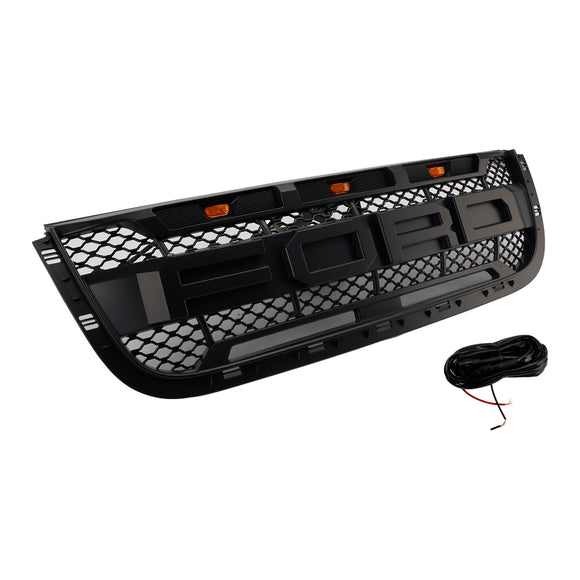 Ford Ranger 2001-2003 Front Grille Raptor Style Front Bumper Black Grill With LED