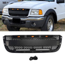 Ford Ranger 2001-2003 etusäleikkö Raptor Style ylempi puskuri musta hunajakenno ritilä LEDillä-2