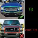 Ford Ranger 2001-2003 Front Grille Raptor Style Front Bumper Black Grill With LED-2