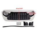 Jeep Wrangler JL JLU/Gladiator JT 2018–2026 Frontgrill, obere Stoßstange, Weiß, schwarzer Kühlergrill im Vader-Stil-5