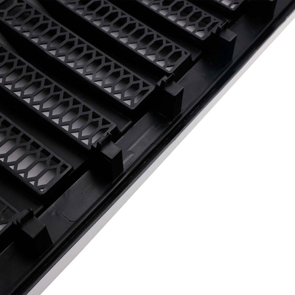 Jeep Wrangler JL JLU/Gladiator JT 2018–2026 Frontgrill, obere Stoßstange, Weiß, schwarzer Kühlergrill im Vader-Stil