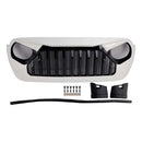 Jeep Wrangler JL JLU/Gladiator JT 2018–2026 Frontgrill, obere Stoßstange, Weiß, schwarzer Kühlergrill im Vader-Stil-11