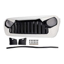 Jeep Wrangler JL JLU/Gladiator JT 2018–2026 Frontgrill, obere Stoßstange, Weiß, schwarzer Kühlergrill im Vader-Stil-12