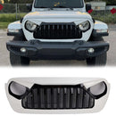 Jeep Wrangler JL JLU/Gladiator JT 2018–2026 Frontgrill, obere Stoßstange, Weiß, schwarzer Kühlergrill im Vader-Stil-3