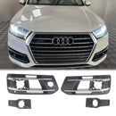 4 pièces Cache de grille de phare antibrouillard avant 4M0807682AA4W3 Compatible avec Audi Q7 2016-2019-1