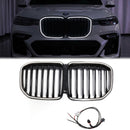 BMW X7 G07 Pre-LCI 2019-2022 Griglia a rene anteriore nera lucida Griglia a lamella singola con LED C-Ring-1