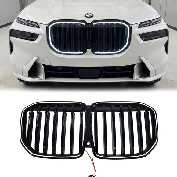 BMW X7 G07 2023-2026 Grille LED de remplacement pour pare-chocs avant à ligne unique noire