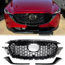 Mazda CX-5 2022-2025 Black Grille Front Bumper Replacement Grill KSD5-50719 W/ Gloss Black Molding Trim-1