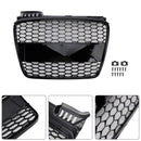Audi A4 S-Line / S4 B7 2005-2008 Honecomb Front Grill Upper Bumper Mesh Gloss Black RS4 Style Grille-5
