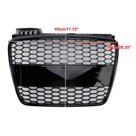 2005-2008 Audi A4 S-Line/S4 B7 RS4 Honeycomb Grill Substituição do pára-choque dianteiro Grade preta - 0