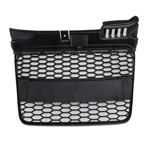 Audi A4 S-Line / S4 B7 2005-2008 Honecomb Front Grill Upper Bumper Mesh Gloss Black RS4 Style Grille