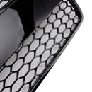 Audi A4 S-Line / S4 B7 2005-2008 Honecomb Front Grill Upper Bumper Mesh Gloss Black RS4 Style Grille-6