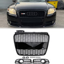 2005–2008 Audi A4 S-Line/S4 B7 Waben-Frontgrill-Set, oberer Grill + Nebelscheinwerfer-Grill, Stoßstangen-Set im RS-Stil-1