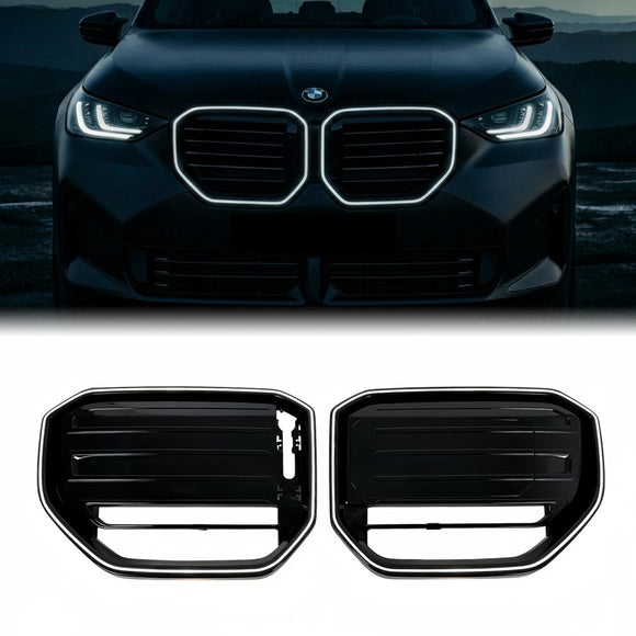BMW X3 G45 2025-2026 M50-Style Frontstoßstange LED-Grill Schwarz Nieren-Ersatzgitter