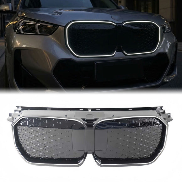 BMW iX1 U11 2023-2025 Griglia LED paraurti anteriore nero lucido