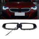 2022-2026 BMW G42 2-Door Coupe Black Front Bumper Grill Trim Frame W/ LED-1