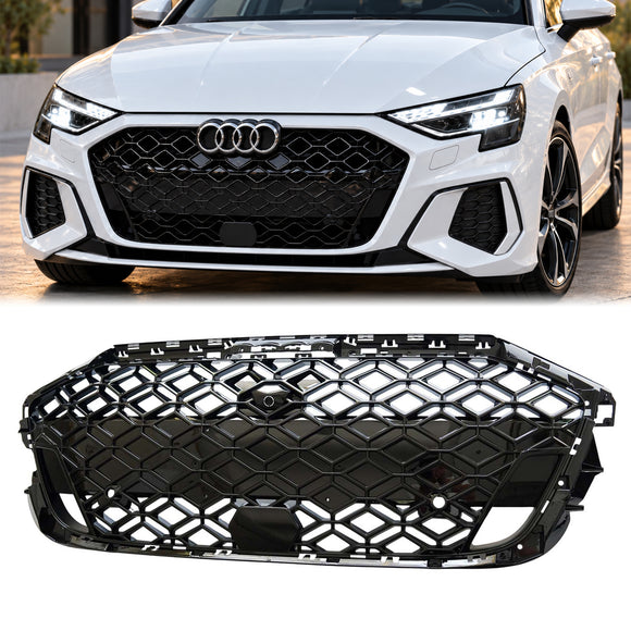 2025-2026 Audi A3 8Y S-line voorbumper honingraat grille grill