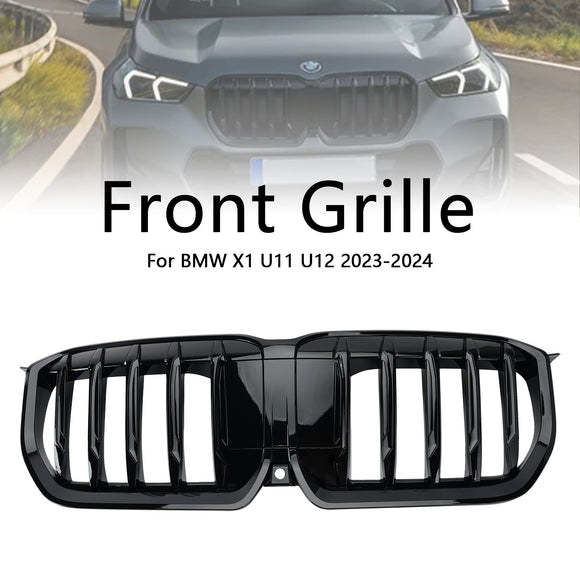 2023-2026 BMW X1 U11 Front Bumper Kidney Grill Gloss Black Grille