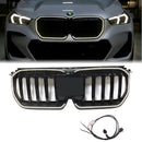 Błyszczący czarny zderzak przedni Grill nerkowy LED Grille Fit BMW X1 U11 U12 2023-2026 ze światłem LED-1