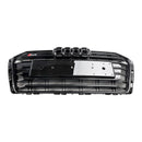 2016–2019 Audi A4/S4 B9 S4 Style Frontstoßstange, horizontaler Lamellengrill, schwarzer Kühlergrill mit Ringemblem-13