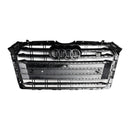 2016–2019 Audi A4/S4 B9 S4 Style Frontstoßstange, horizontaler Lamellengrill, schwarzer Kühlergrill mit Ringemblem-11