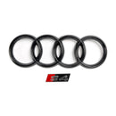 2016–2019 Audi A4/S4 B9 S4 Style Frontstoßstange, horizontaler Lamellengrill, schwarzer Kühlergrill mit Ringemblem-9