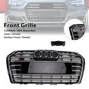 S4 Stijl Voorbumper Mesh Hex Grille Grill Fit Audi A4/S4 B9 2017-2018 Chroom-3