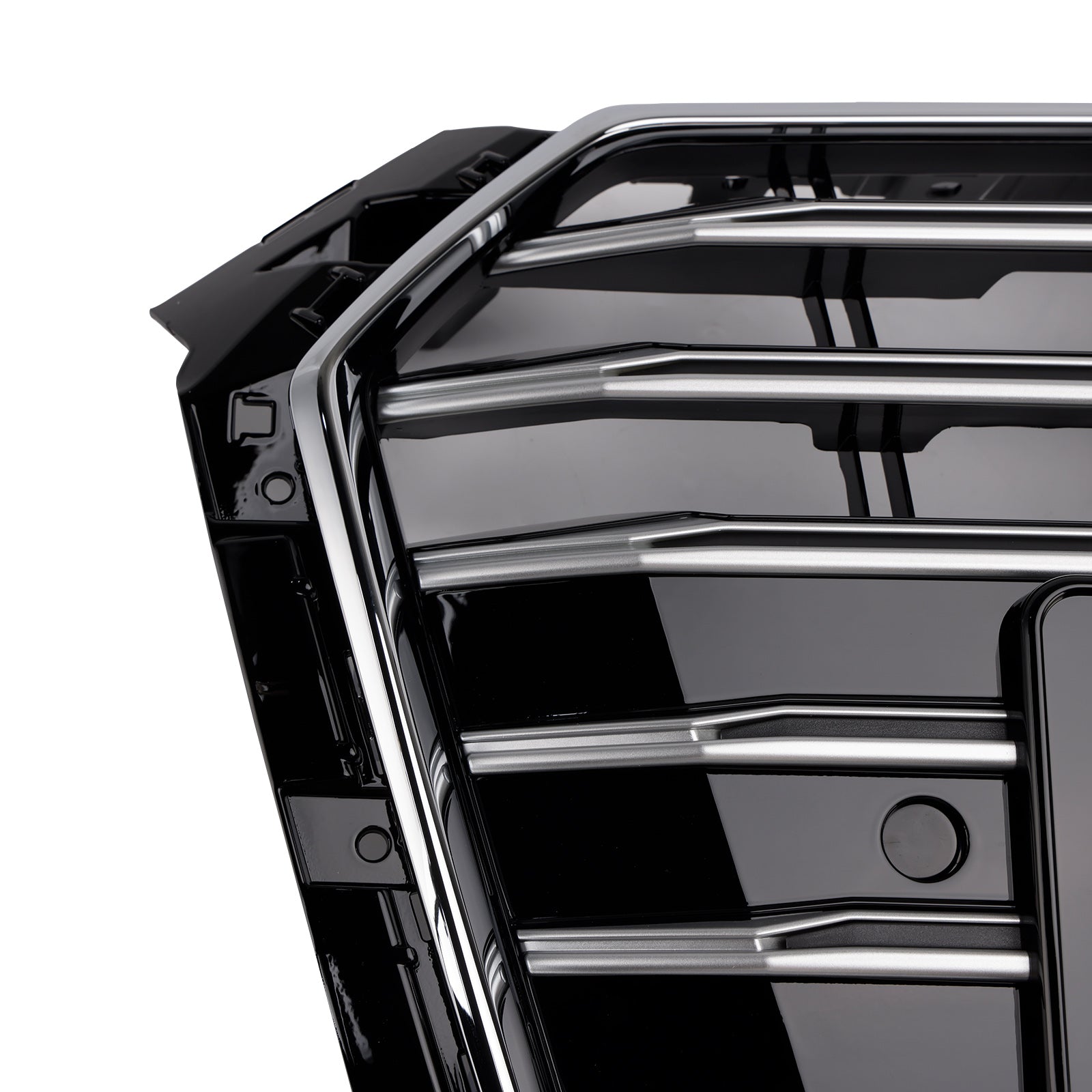 Grille de calandre hexagonale en maille de pare-chocs avant de Style S4 pour Audi A4/S4 B9 2017-2018 chromée