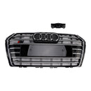 S4 Stijl Voorbumper Mesh Hex Grille Grill Fit Audi A4/S4 B9 2017-2018 Chroom-1
