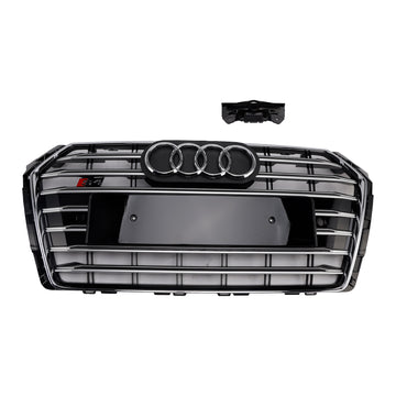 A malha do amortecedor dianteiro do estilo S4 encanta a grade da grade cabe Audi A4/S4 B9 2017-2018 Chrome