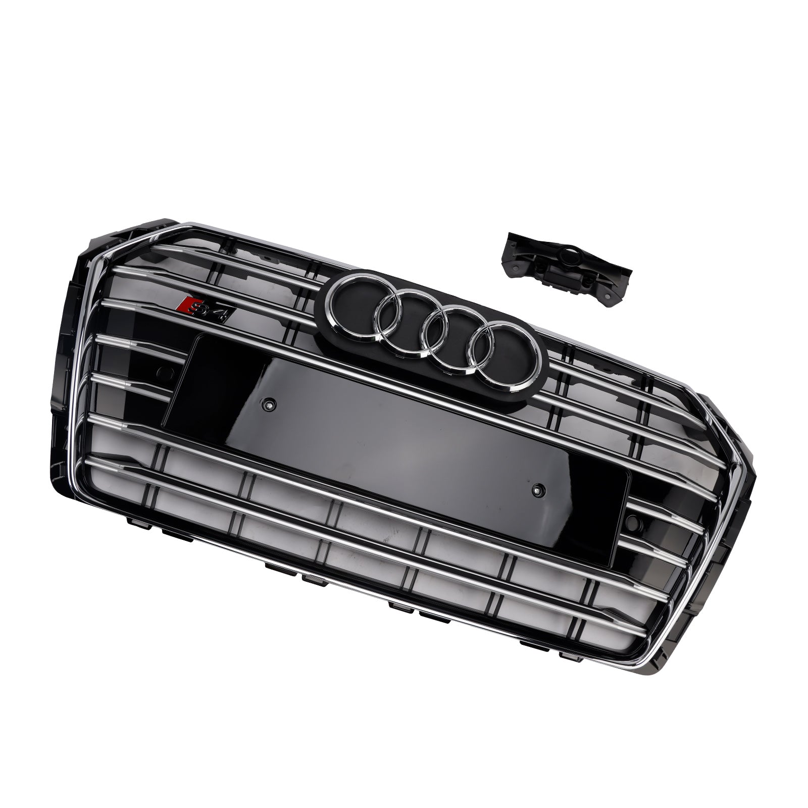 Grille de calandre hexagonale en maille de pare-chocs avant de Style S4 pour Audi A4/S4 B9 2017-2018 chromée