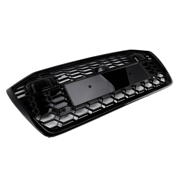 2019-2023 Audi A6/A6 Sline/S6 C8 RS6 Style Honeycomb Grill Etupuskuri Kiiltävä Musta Säleikkö W/ACC