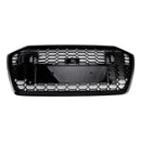 Audi A6/A6 Sline/S6 C8 2019-2023 Zwart Grille Honingraat Mesh Bovenbumper RS6 Style Grill-17