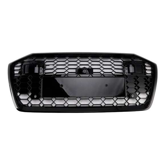 Audi A6/A6 Sline/S6 C8 2019-2023 Zwart Grille Honingraat Mesh Bovenbumper RS6 Style Grill