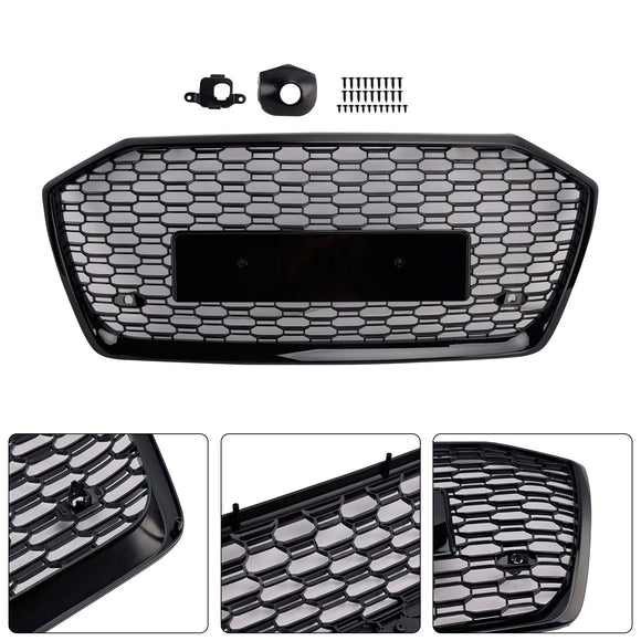 2019-2023 Audi A6/S6 C8 RS6 estilo parrilla de panal parachoques delantero reemplazo parrilla negra