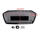 RS6 Style Honeycomb ACC Grille für 2019-2023 Audi A6/S6 C8 Frontstoßstange, glänzend schwarzer Ersatzgrill-10