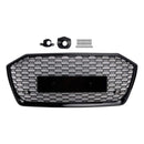 RS6 Style Honeycomb ACC Grille für 2019-2023 Audi A6/S6 C8 Frontstoßstange, glänzend schwarzer Ersatzgrill-15