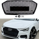 RS6 Style Honeycomb ACC Grille für 2019-2023 Audi A6/S6 C8 Frontstoßstange, glänzend schwarzer Ersatzgrill-20