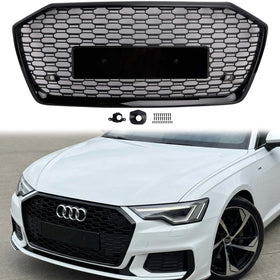 Griglia nera della sostituzione del paraurti anteriore della griglia del favo di stile di Audi A6/S6 C8 RS6 2019-2023