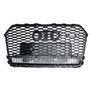 Audi A6 / S6 C7 2015-2018 Facelift RS6 Style Honeycomb Mesh Front Grill Black Grille W/ Sliver Emblem-11