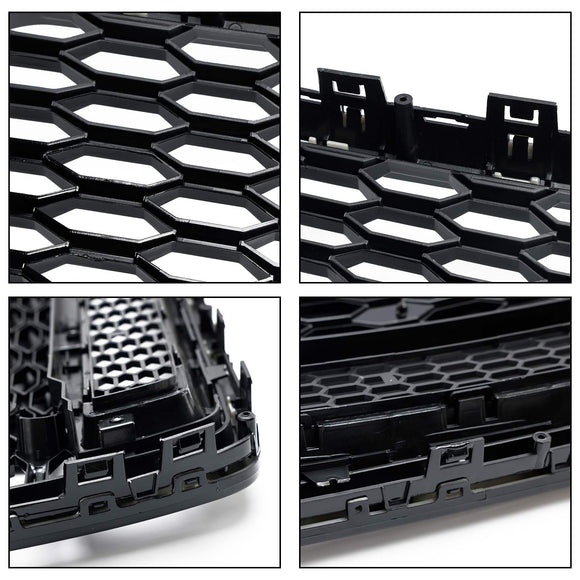 2015-2018 Audi A6 /A6 Sline /S6 C7 RS6 Style Grill Front Bumper Honeycomb Mesh Black Grille