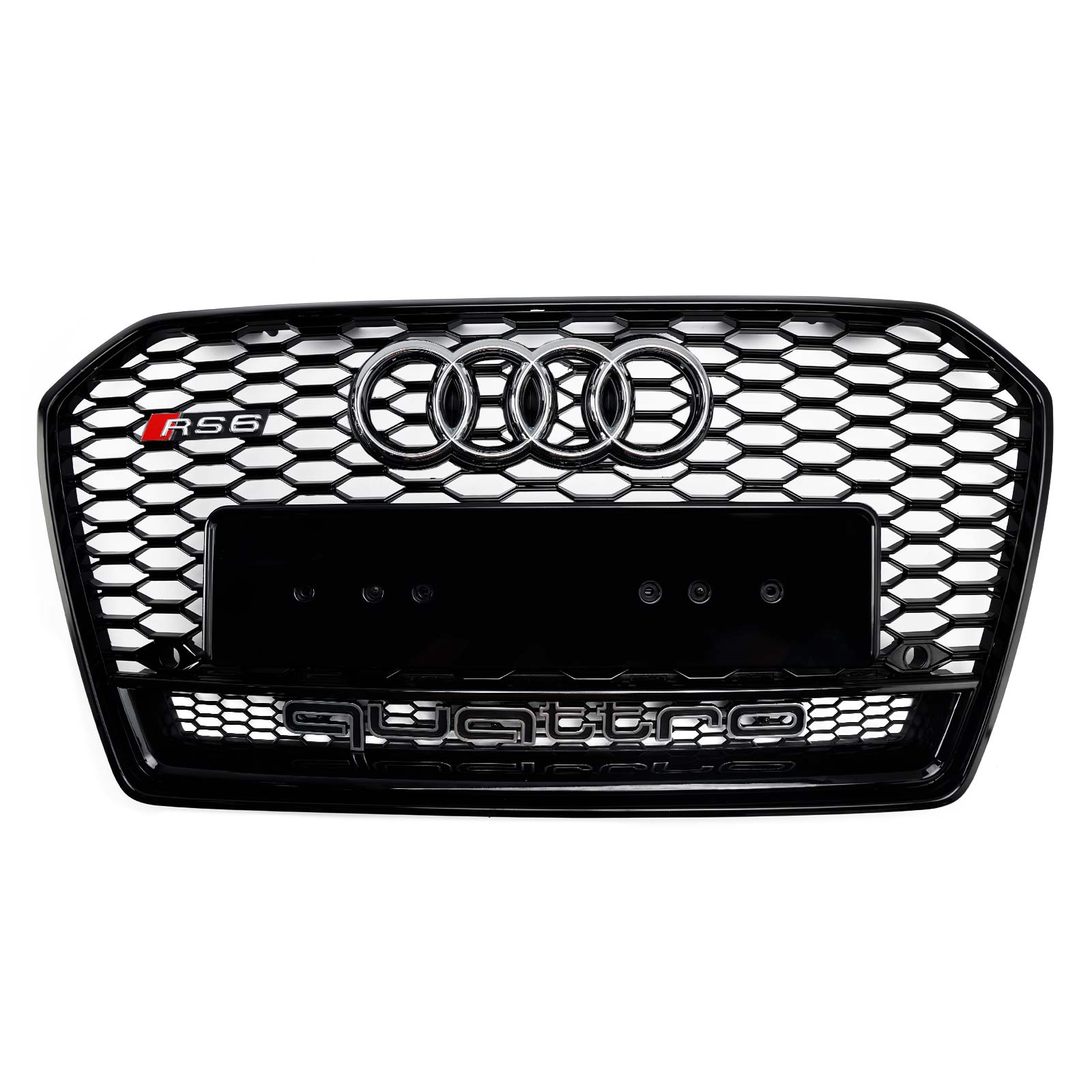 Audi A6 (C7) C7PA 2016-2018 Facelift RS6 Style Grille avant en nid d'abeille Grille noire