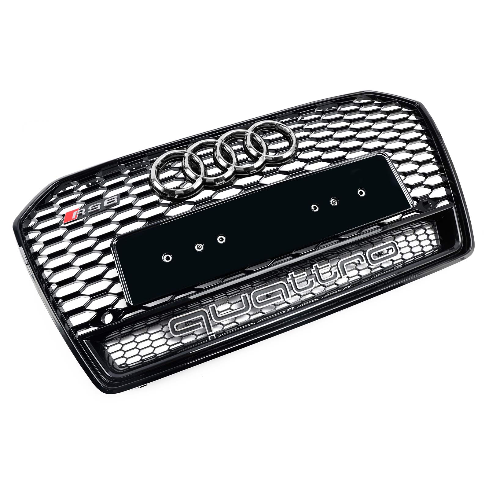 Audi A6 (C7) C7PA 2016-2018 Facelift RS6 Style Grille avant en nid d'abeille Grille noire