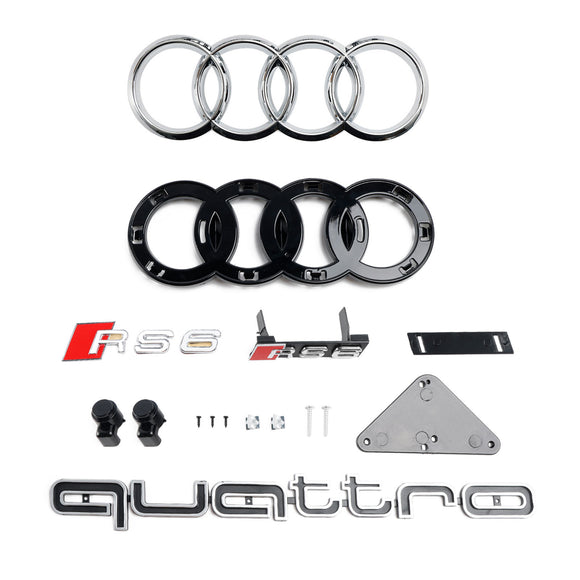 2015-2018 Audi A6 /A6 Sline /S6 C7 RS6 Style Grill Front Bumper Honeycomb Mesh Black Grille