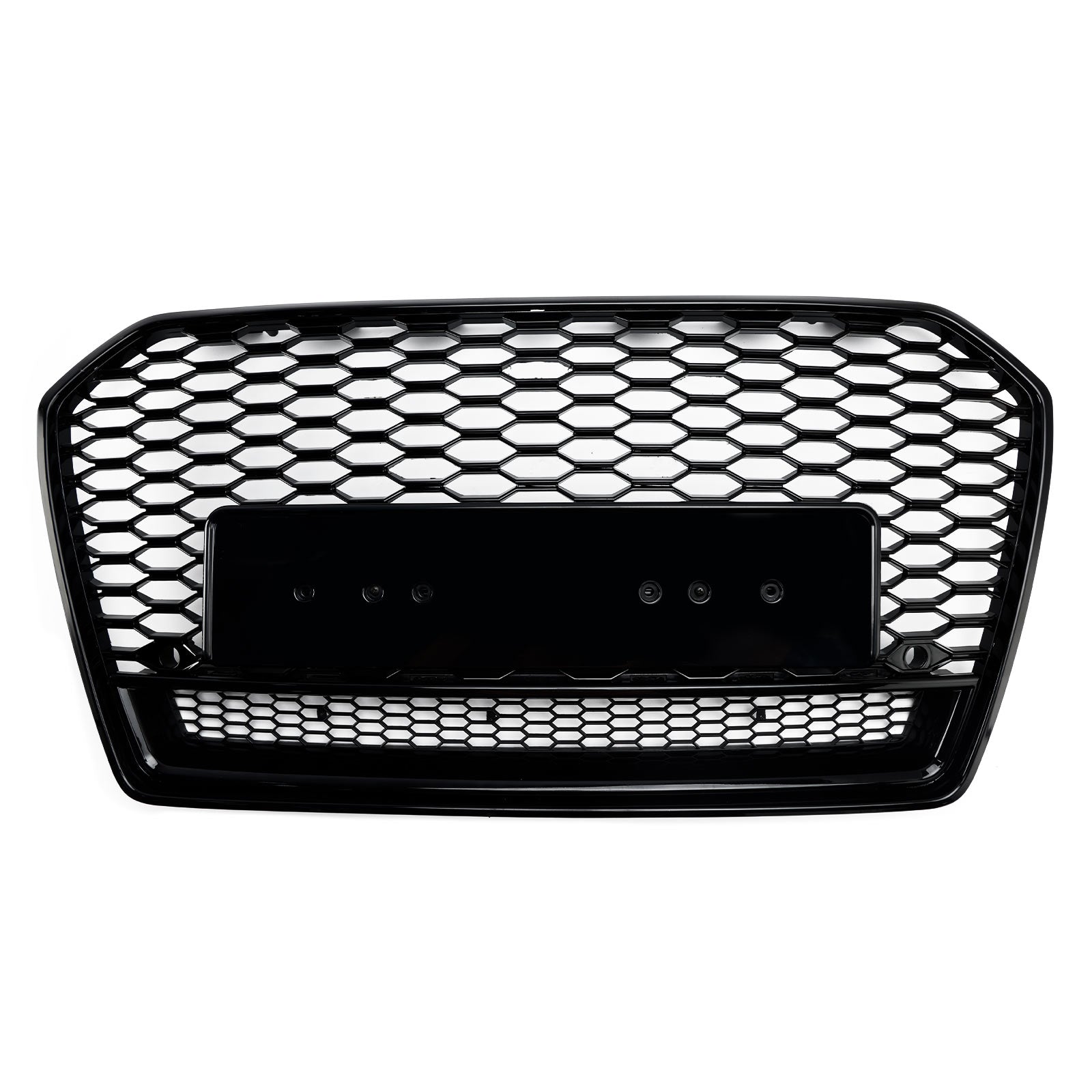 Grille de pare-chocs avant en nid d'abeille noire pour Audi A6 S6 C7 RS6 2016-2018