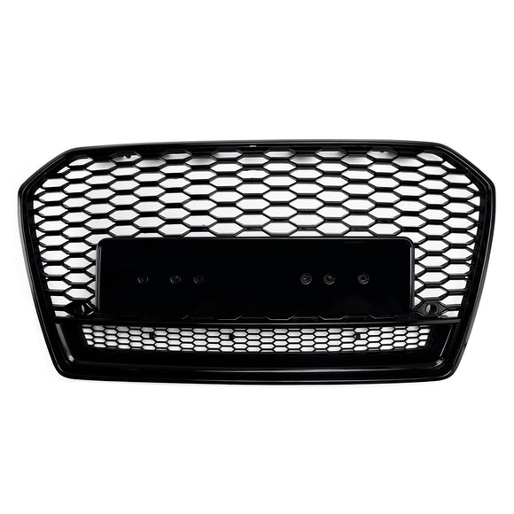 2015-2018 Audi A6 /A6 Sline /S6 C7 RS6 Style Grill Front Bumper Honeycomb Mesh Black Grille