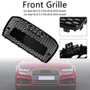 2015-2018 Audi A6 /A6 Sline /S6 C7 RS6 Style Grill Front Bumper Honeycomb Mesh Black Grille-17