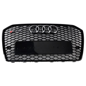 2015–2018 Audi A6/A6 Sline/S6 C7 RS6 Style Grill Frontstoßstange Honeycomb Mesh Black Grille - 0