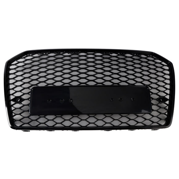 2015-2018 Audi A6 /A6 Sline /S6 C7 RS6 Style Grill Front Bumper Honeycomb Mesh Black Grille